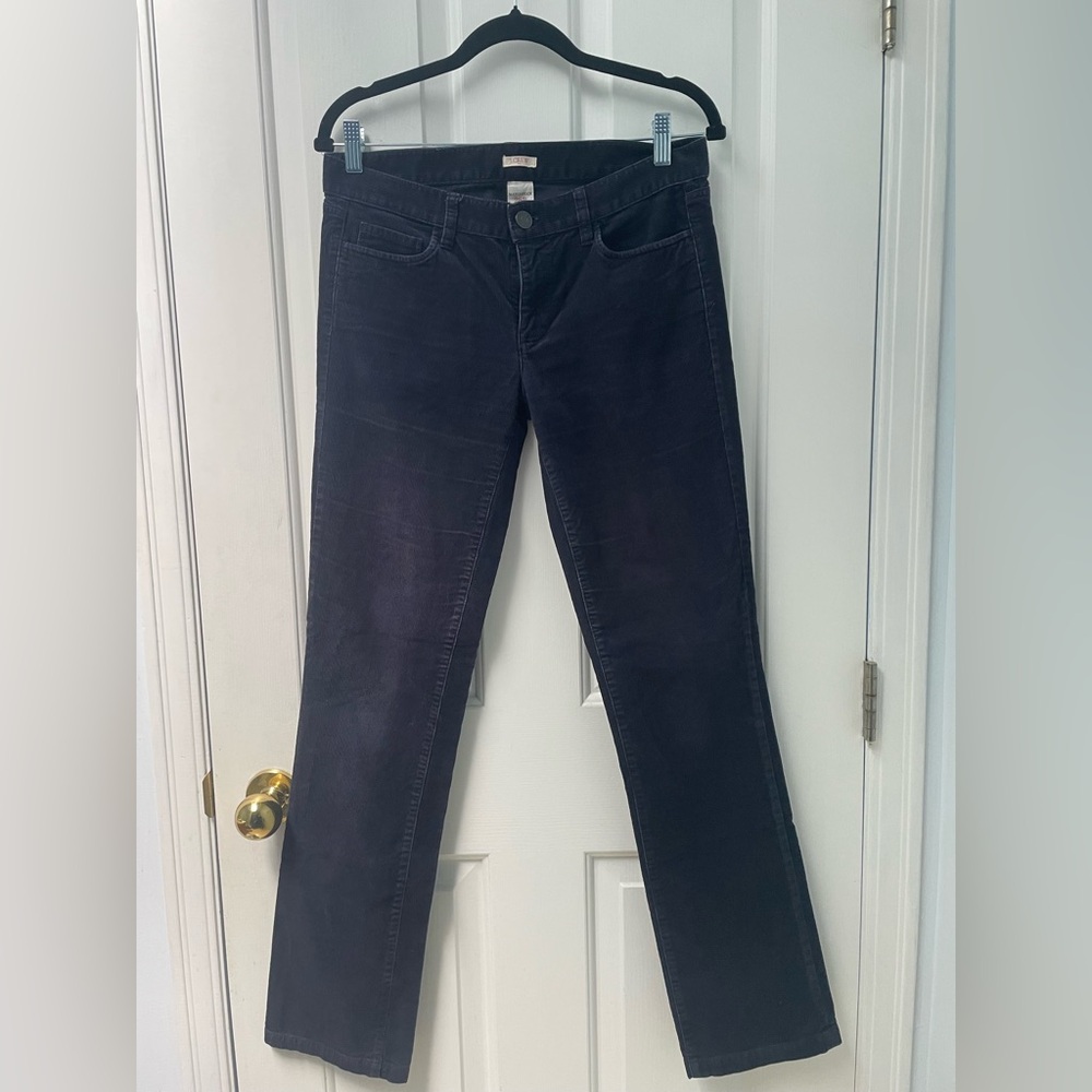 32”x 32” J. Crew Matchstick Straight-Leg Women's Navy Blue Corduroy Pants EUC